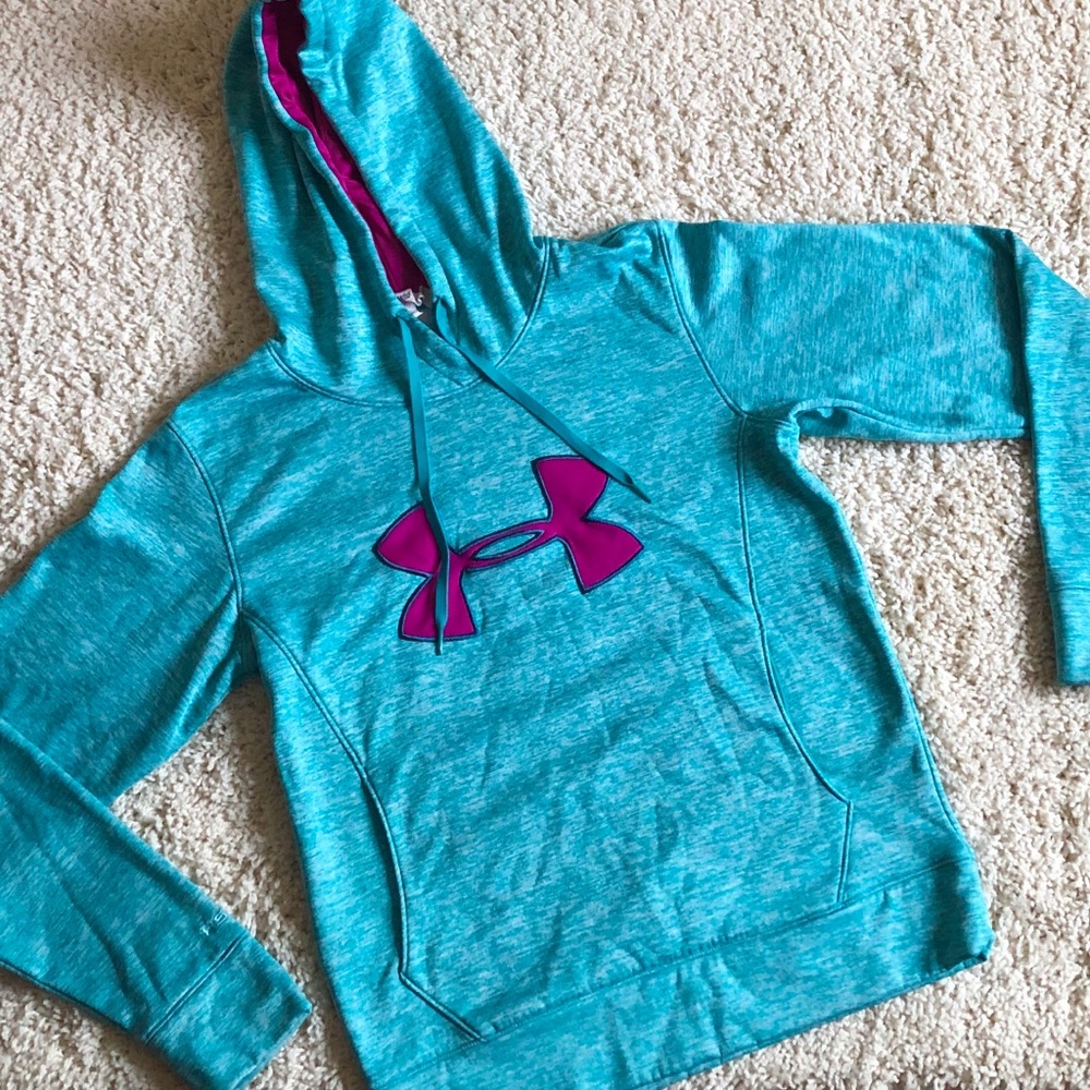 UNDER ARMOUR aqua polyester sweatshirt hoodie